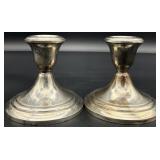 2 Gorham Sterling Silver Weighted Candlesticks