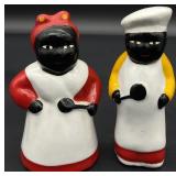 Vintage Black Americana Salt & Pepper Shakers