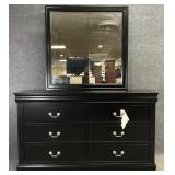 New Black Dresser w/ Mirror