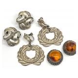 Sterling Silver Earrings, Screw Back & Clip-On