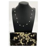 Honora Floating Pearls Necklace, 925 Clasp