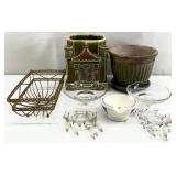 Asst Vintage Decor Items, Planter & More