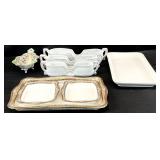 Vintage Porcelain Flatware Holders & More