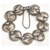 Bond Boyd Sterling Silver Leaf Bracelet