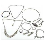 Silver Tone Jewelry Group