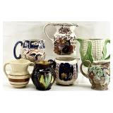 Antique Vintage Pottery & Ironstone Pitchers