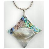 Sterling Necklace w/ Mother of Pearl Pendant
