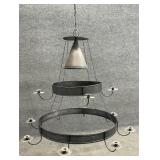 Wrought Iron Taper Candle Chandelier