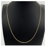Signed 14K Gold Rope Chain Necklace