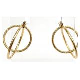 14K Gold Double Hoop Earrings