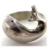 Sterling Silver Whale Ring