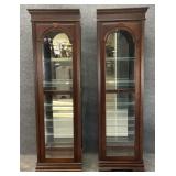 Pair Pulaski Mahogany Display/Crystal Cabinets