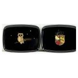 2pc 1960s Couroc of Monterey Cocktail Trays