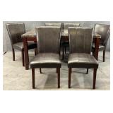 New Faux Stone Top Table & 6 Chairs