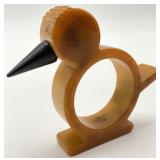 Vintage Bakelite Butterscotch Bird Napkin Ring