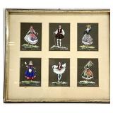 Mid Century Greek Folk Art Paintings Signed Cybele