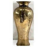 16 " Hand Hammered Solid Brass Tassel Vase