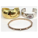 3 Vintage Signed Sterling Bracelets