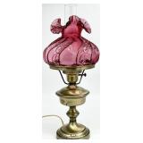 Fenton Paisley Swirl Cranberry Art Glass Student