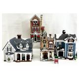 4 Dept 56 Christmas Snow Village Houses
