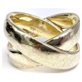 Simon Sebbag Sterling Gold Overlay Bangle Bracelet