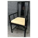 Black Lacquer Asian Armchair
