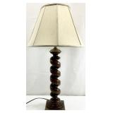 Wooden Barley Twist Table Lamp