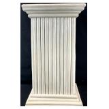 Whitewashed Bamboo Pedestal Plant Stand