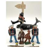 Vintage Cast Lead / Cast Iron Small Figures