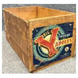 Vtg Wooden Apple Crate