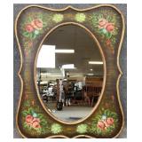 Floral Paint Decorated Mirror