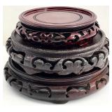 3 Chinese Oriental Wood Plant / Vase Stands