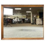 Vintage Wood Framed Wall Mirror