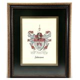 Johnson Family Crest Framed Art