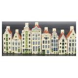 8 Royal Goedewaagen Poly Delft Miniature Houses