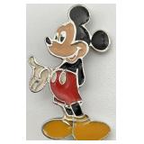 Vtg Disney DLC Sterling Mickey Pendant Brooch