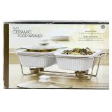 Bake and Serve Twin Ceramic Food Warmer