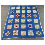 63 x 75 Vintage Hand Sewn Quilt