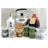 Vintage Japanese Dishes, Metal Teapot & More