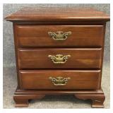 Cherry Three Drawer Nightstand