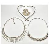 4 Vintage Sterling Silver Necklaces