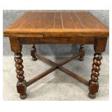 Oak Barley Twist Draw Leaf Table