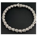Sterling Silver & Diamond Tennis Bracelet