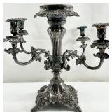 Antique Silver Plate Epergne Candelabra