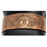 Native American Trail Storyteller Copper Cuff