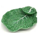 Bordallo Pinheiro Cabbage Chip & Dip