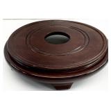 10 " Chinese Brown Wood Plant / Vase Stand