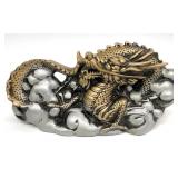 Asian Dragon Pottery Figure