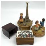 4 Vtg Music Boxes Thorens, Anri, Reuge & More
