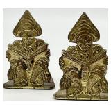 Pair Antique Cast Iron Scholar Bookends